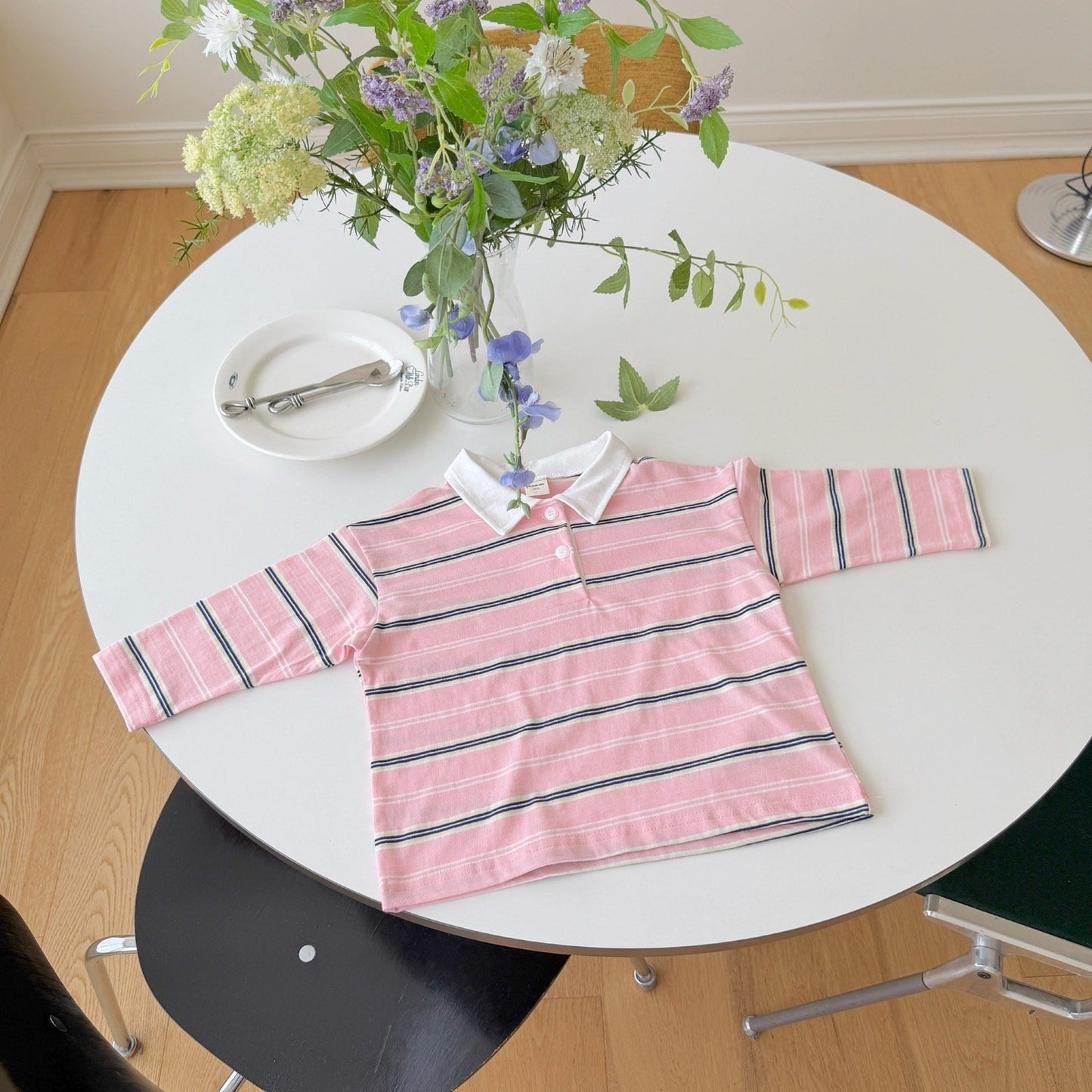 ninibello milkey stripe collar tee(adult)