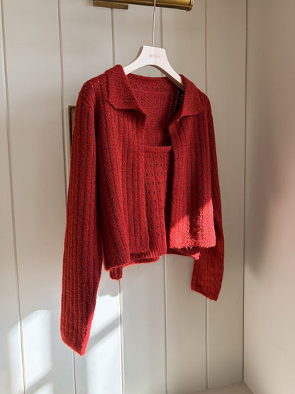 氣質翻領針織set 🧶 *共4色