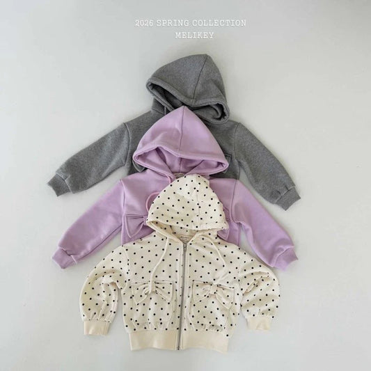 melikey ribbon pocket hoodie (~80-140cm)