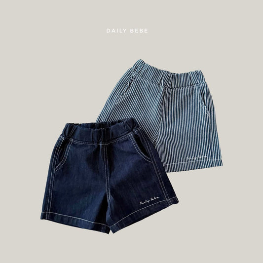 Dailybebe 英文字母車線短褲 (75-140cm)