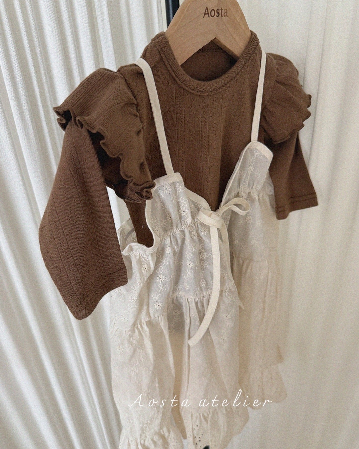 Aosta lace cotton open dress