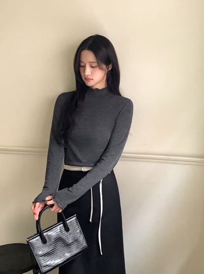 木耳邊素色上衣 *共5色