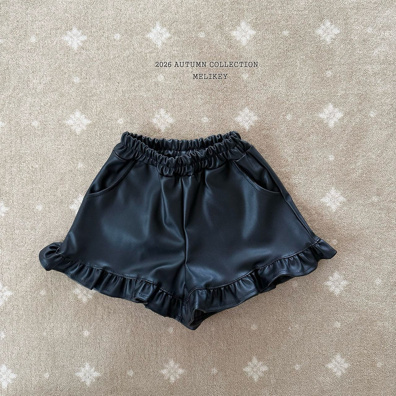 melikey leather frill pants (~80-140cm)