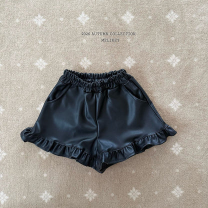 melikey leather frill pants (~80-140cm)