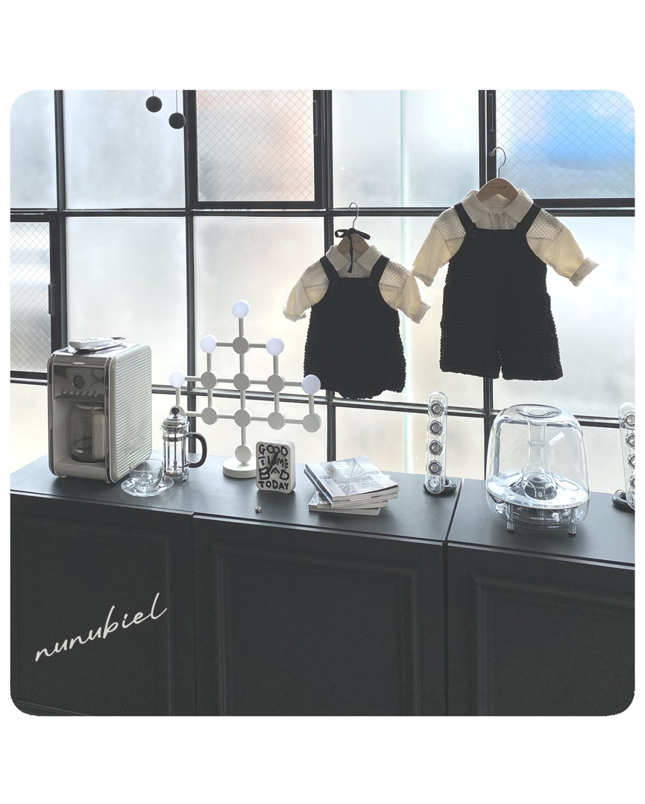 nunubiel blergy romper & bonnet (3-18m)
