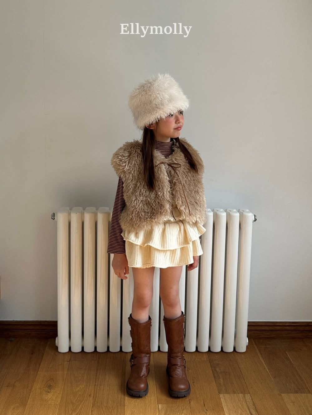 EllyMolly 毛絨絨背心外套 (90-125cm)