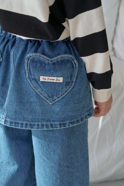 momoann wrap heart jeans (90-150cm)