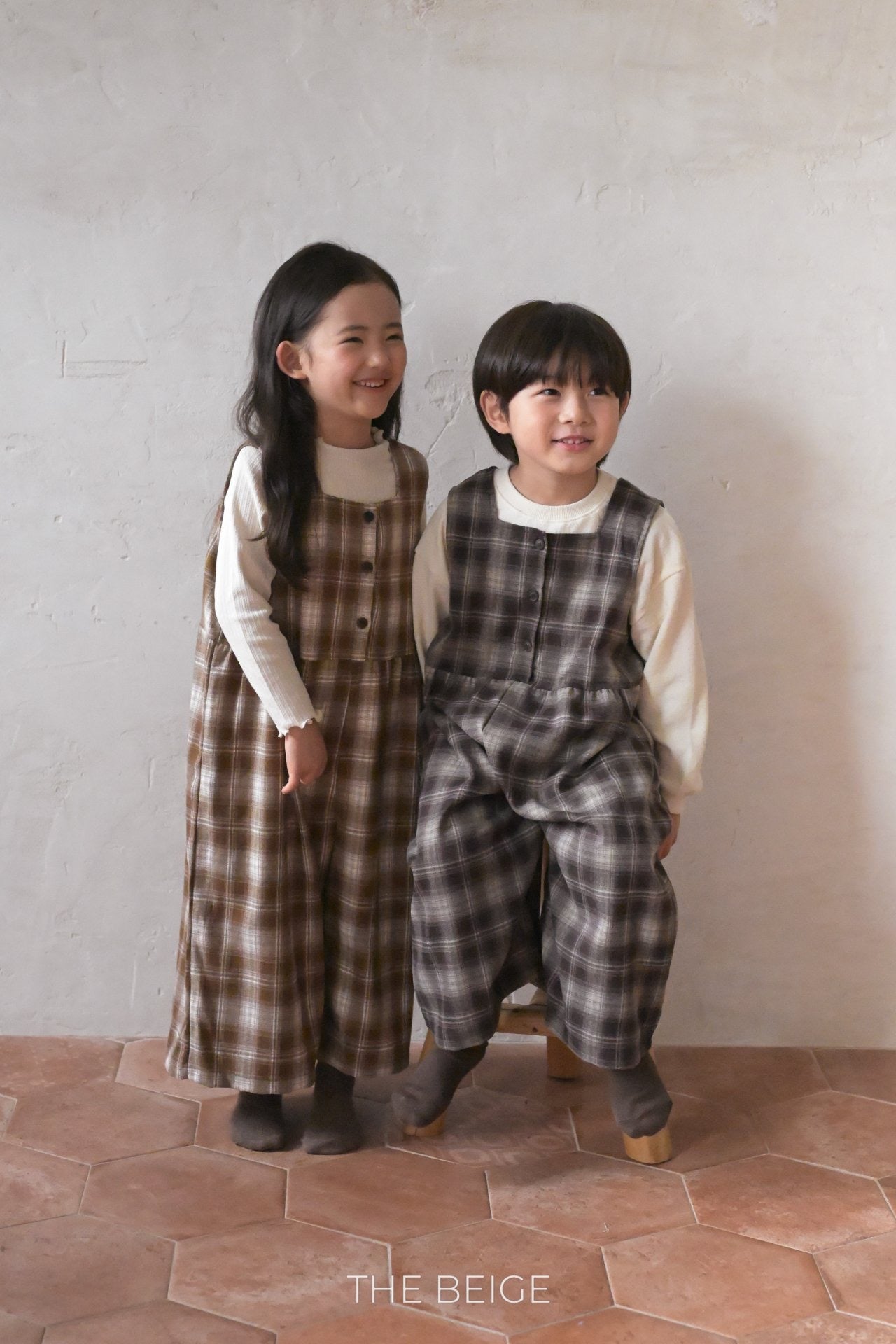 the beige suspender pants (80-120cm)