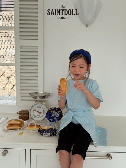 saintdoll short sleeve round knit tee (kids & mom)