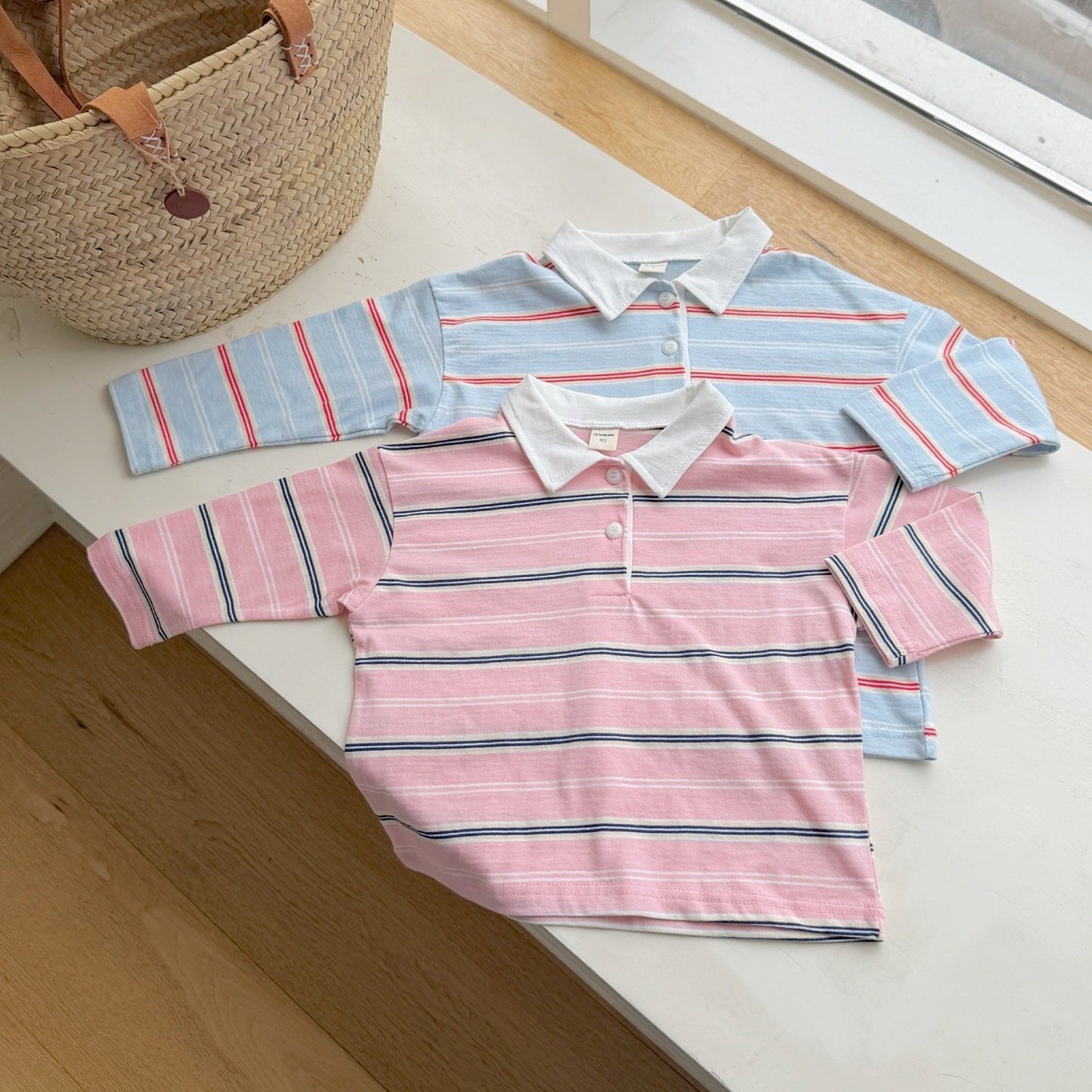 ninibello milkey stripe collar tee (80-130cm)