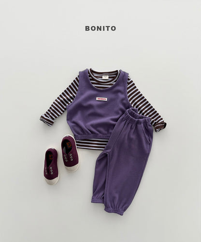 bonito mini waffle vest set (~80-140cm)