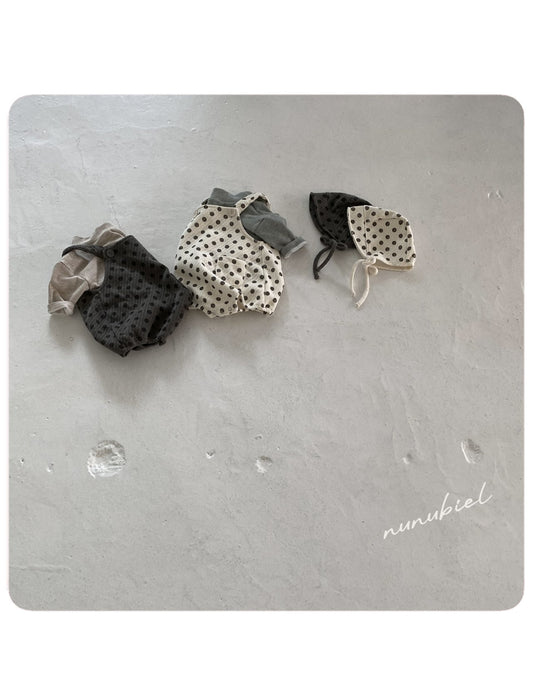 nunubiel dote jump romper & bonnet (3-18m)