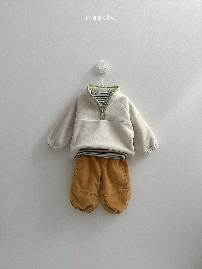minirobe two tone fleece half zip (75-110cm)