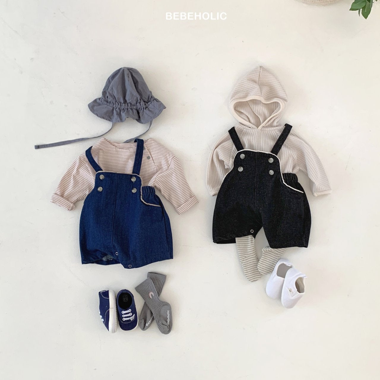 bebeholic river denim suspender (3-18m)