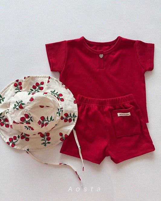 Aosta heart button tee (~70-115cm)