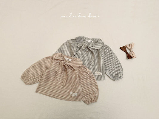 valubebe check tie blouse(60-110)