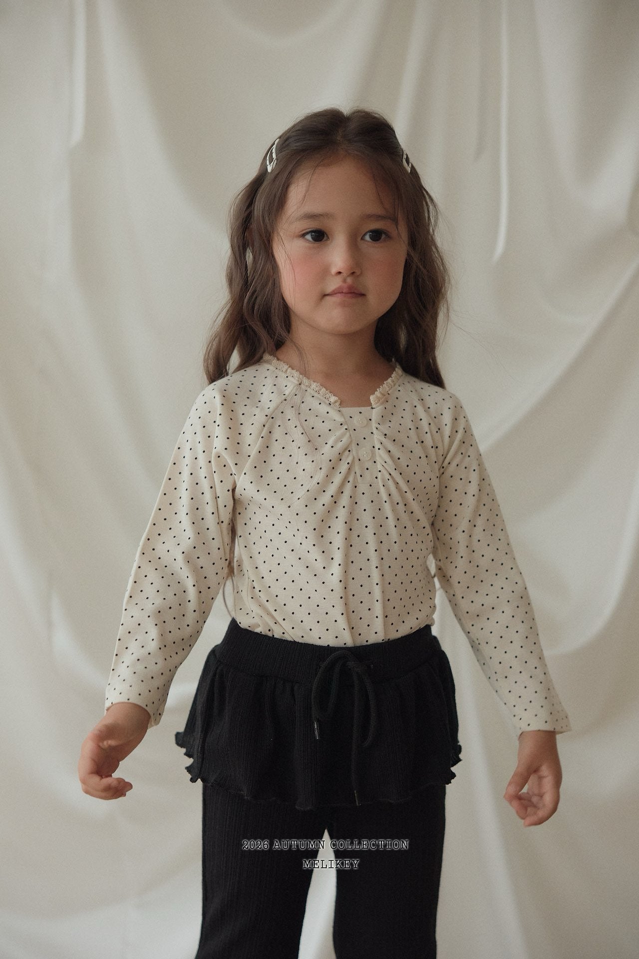 melikey dot shirring t (~80-140cm)