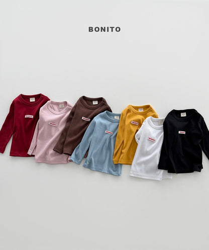 bonito color rib tee (~80-140cm)