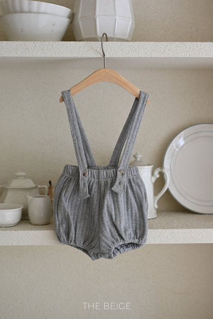 the beige rib suspender pants (85-140cm)