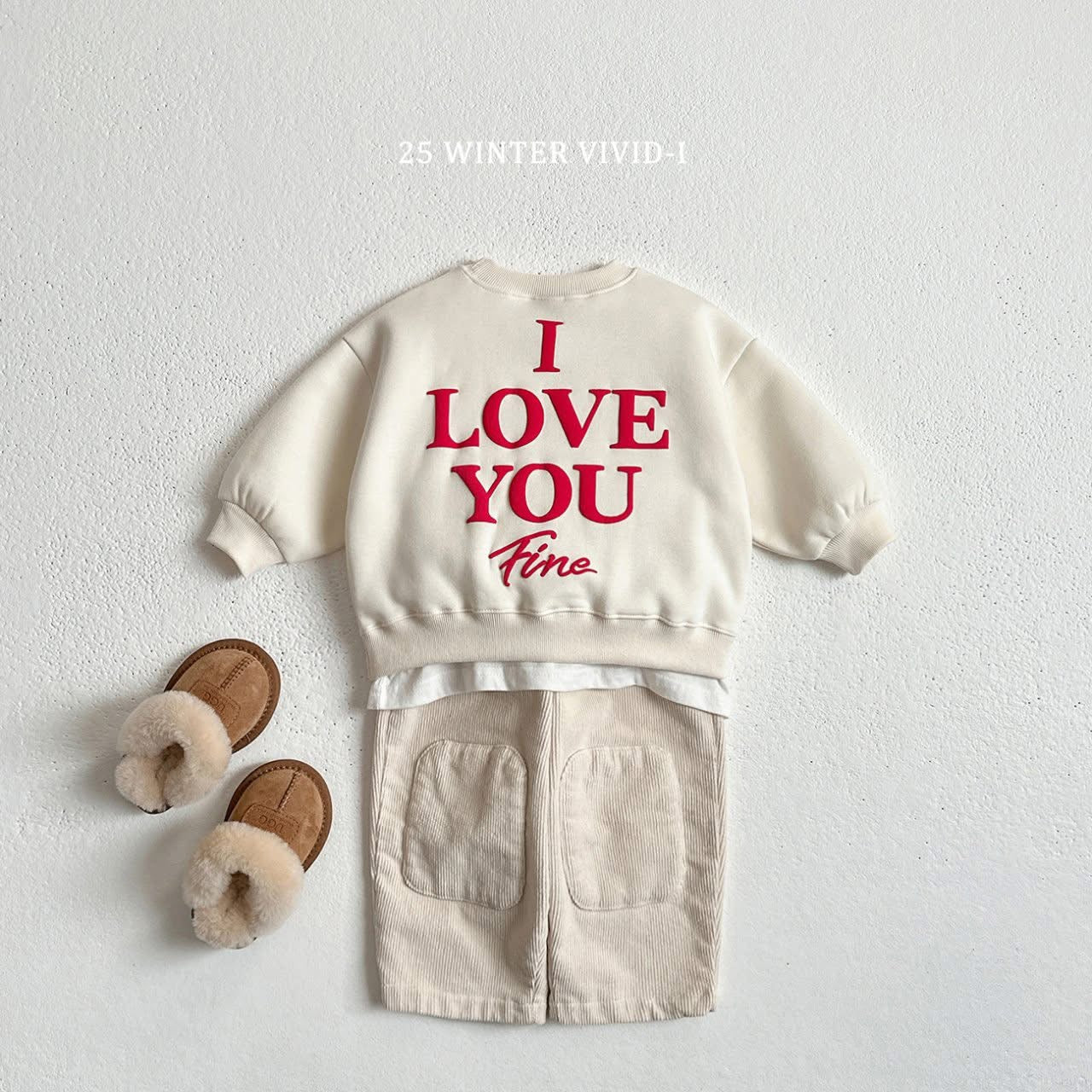 Vivid I Love You文字上衣 (75-135cm)