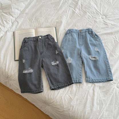 ninibello damaged ice denim pants (80-130cm)