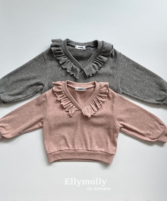ELLYMOLLY natty frill v-neck (90-145)