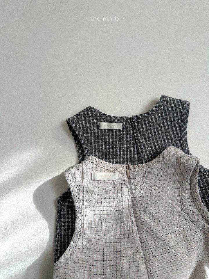 minirobe Modern check overall (70-110cm)