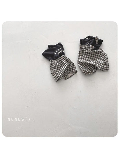 Nunubiel checkerboard pants (75-120cm)