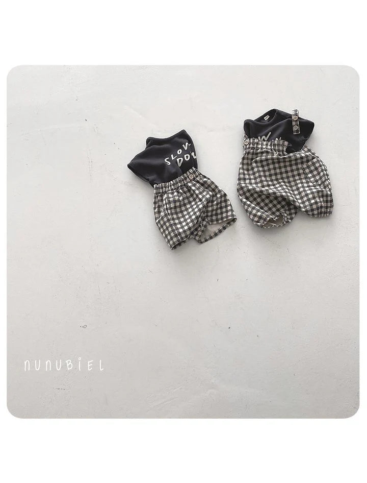 Nunubiel checkerboard romper (6-18m)