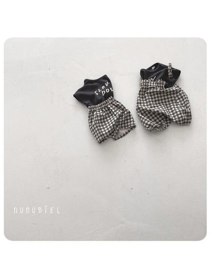 Nunubiel checkerboard romper (6-18m)